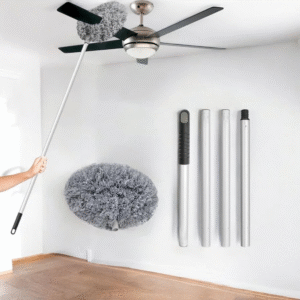 Ceiling Fan Cleaner Duster with Extension Pole - Microfiber Cleaning Tool Extended Long Handle for High Ceiling