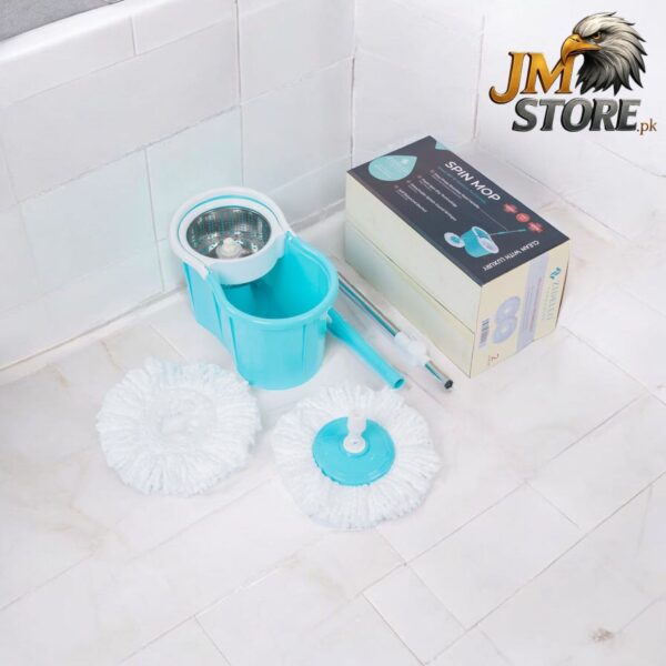 Magic Spin Mop Set – 360° microfiber head with spin & squeeze tech for quick, efficient cleaning. - Image 2
