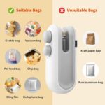 2-in-1 USB Rechargeable Heat Sealing & Cutting Machine – Seal Snacks, Save Freshness!